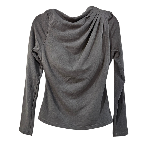 OGL Charcoal Long Sleeve Top with Built-in Bra - Picture 2 of 10